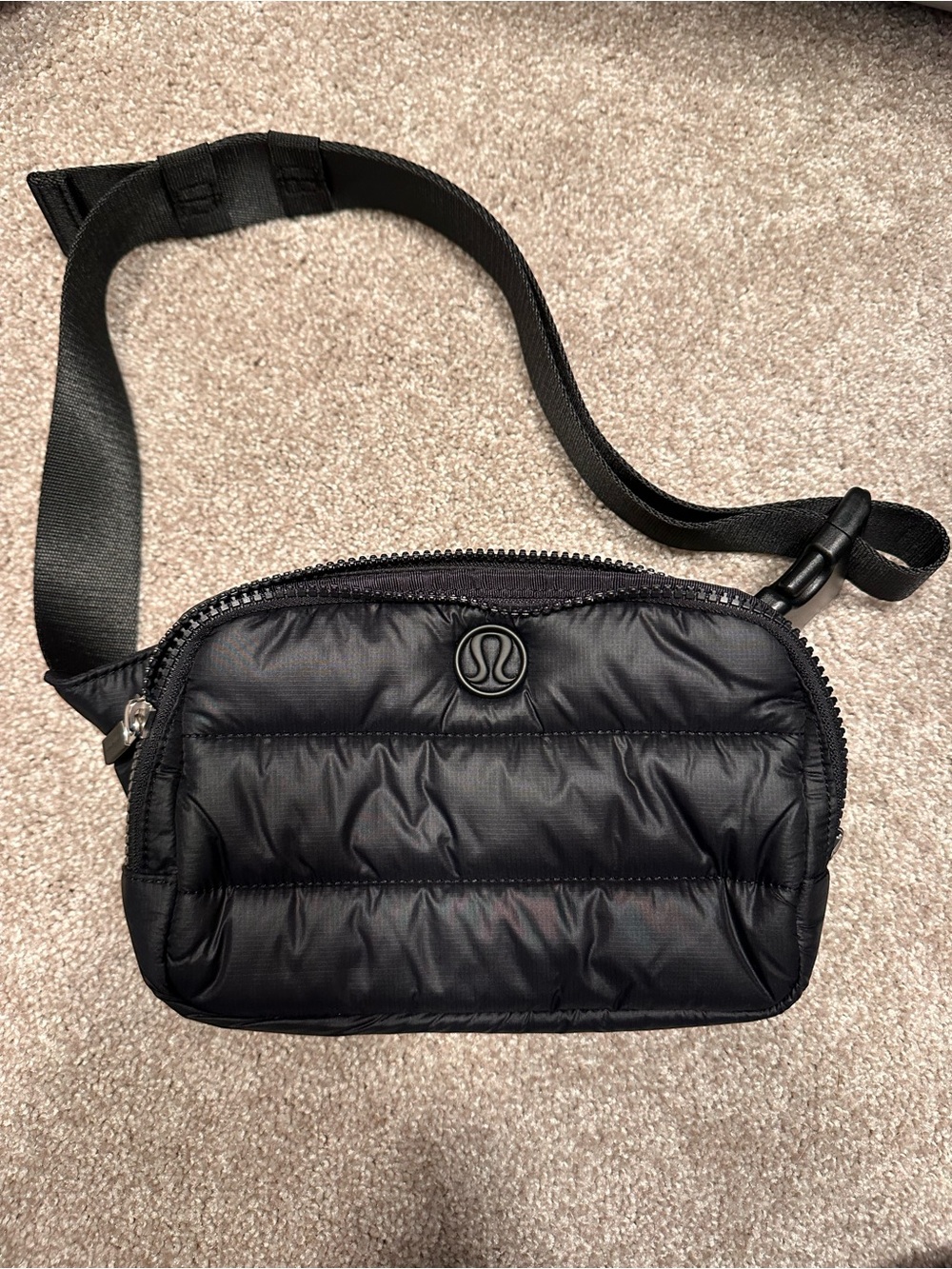 lululemon athletica Black Quilted Belt Bag